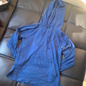 Dark blue hoodie in size small.